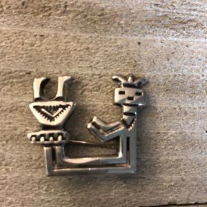 VINTAGE FELIX JOE sterling Kachina brooch pin